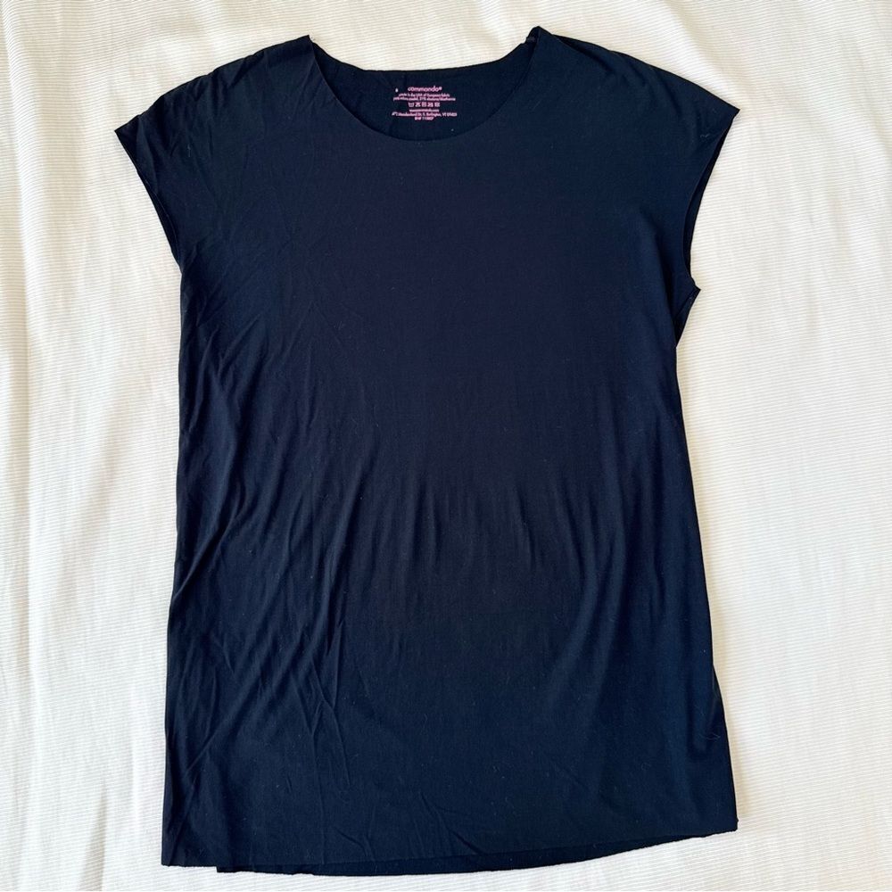 Commando Womens Top Shirt Sleeveless Layer Seamless Black Small S
